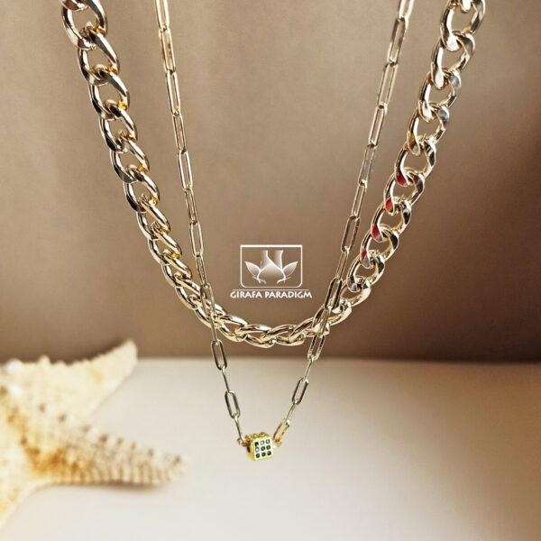 Necklaces with Small Cube Pendant - Image 2