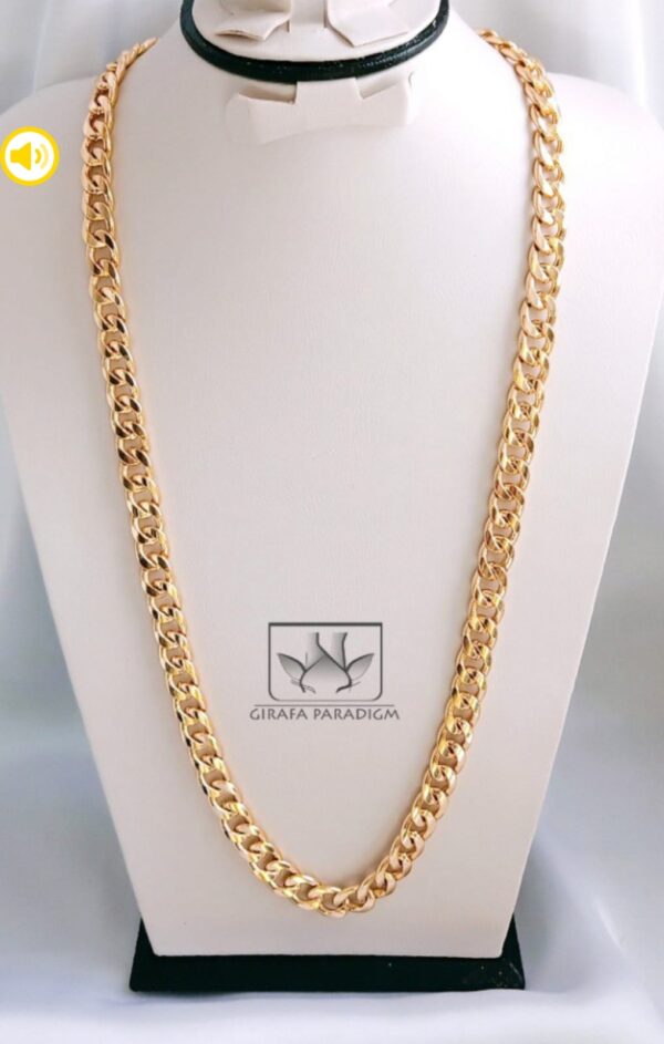 Long Plain Golden Necklace