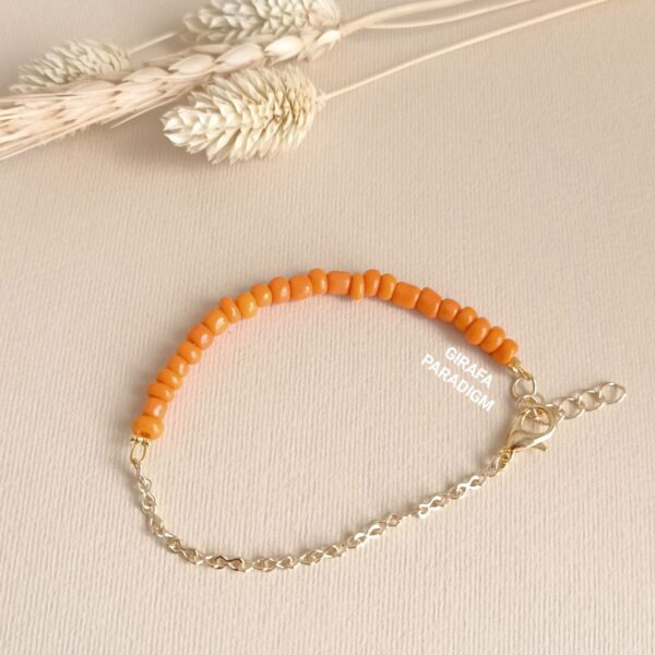 Half Half Orange & Gold bracelet