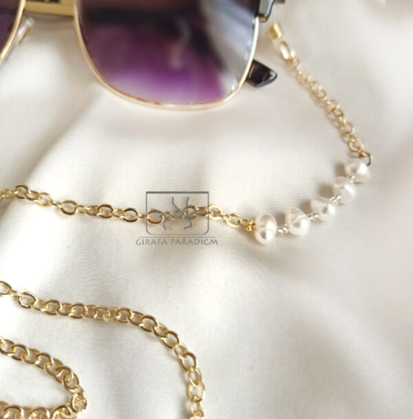 Golden Glasses Cord with pearls