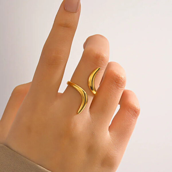 Golden Stainless steel ring - Image 2