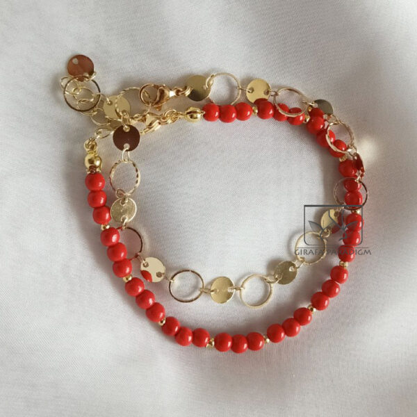 Red & Gold bracelets set - Image 2